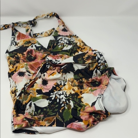 Kona Sol Floral Halter one piece swimsuit Small - Picture 6 of 8